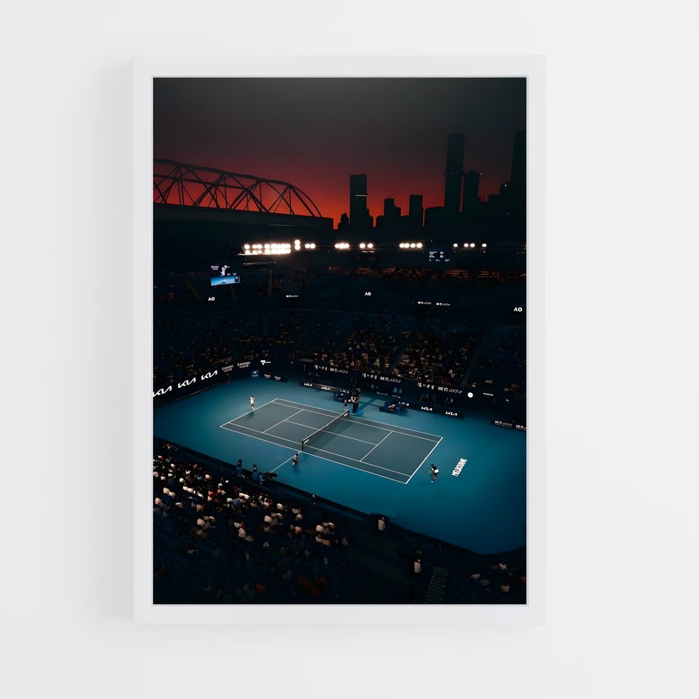 Poster Coucher de Soleil à Melbourne – affiche Tennis (vue 3)